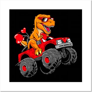 dinosaurs monster truck seeker of true love Posters and Art